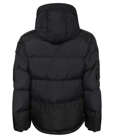 Parajumpers Two-tone Hooded Padded Jacket In Black