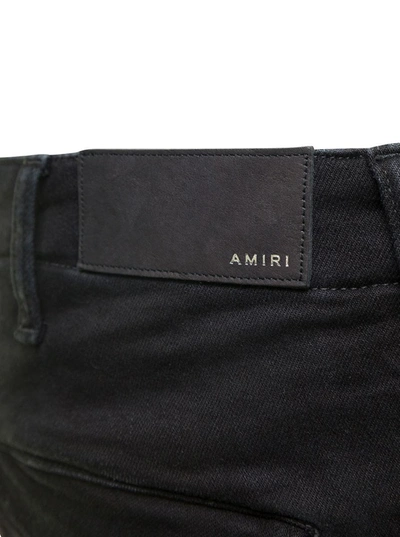 Shop Amiri Black Tactical Cargo Pants In Cotton Stretch Man