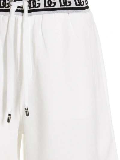 Shop Dolce & Gabbana 'black Sicily' Bermuda Shorts In White/black