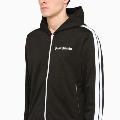Shop Palm Angels Sports Sweatshirt With Zip In Black