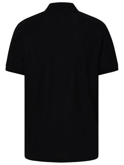 Shop Burberry Black Cotton Eddie Polo Shirt