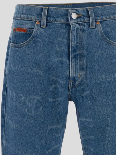 Shop Martine Rose Laser Names Jeans In Denim