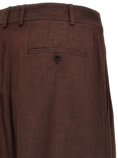 Shop Hed Mayner 'oversize Elongated' Pants In Brown