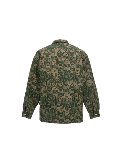 Shop Jacquemus 'banho' Overshirt In Green