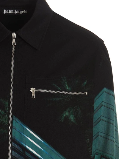 Shop Palm Angels 'miami' Overshirt In Black