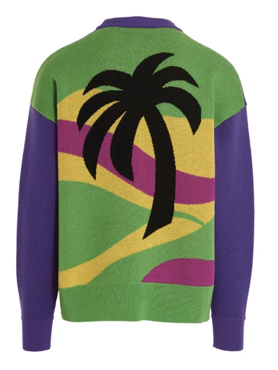 Shop Palm Angels 'palm' Sweater In Purple