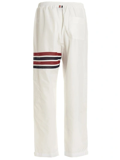 Shop Thom Browne 4bar' Pants In White