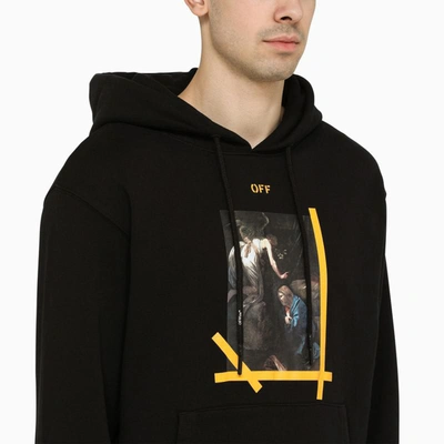 Off-white Fw21 Pattern Alphabet Printing Drawstring Pullover Version Black