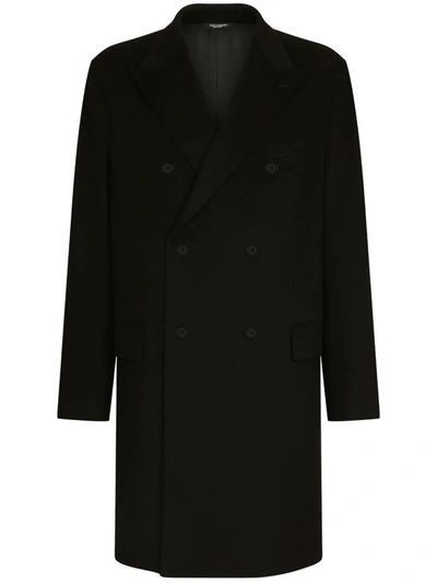 Shop Dolce & Gabbana - Double-breasted Coat In Black