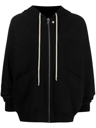 Shop Rick Owens Jacket With Hood In Black
