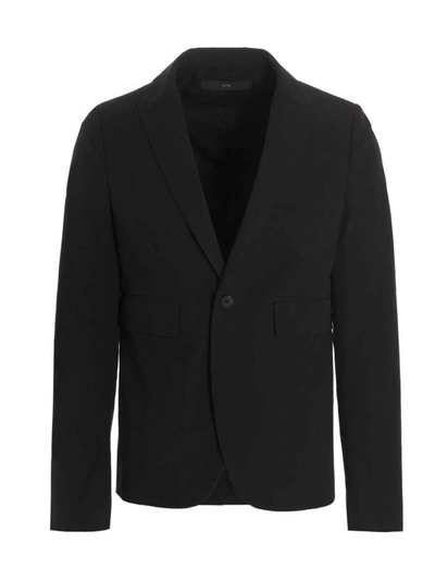 Shop Sapio Single-breasted Blazer Jacket In Black