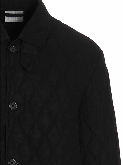 Shop Vtmnts 'quilted Hunter' Coat In Black