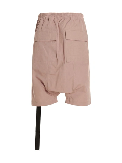 Shop Rick Owens Drkshdw 'drawstring Pods' Bermuda Shorts In Pink