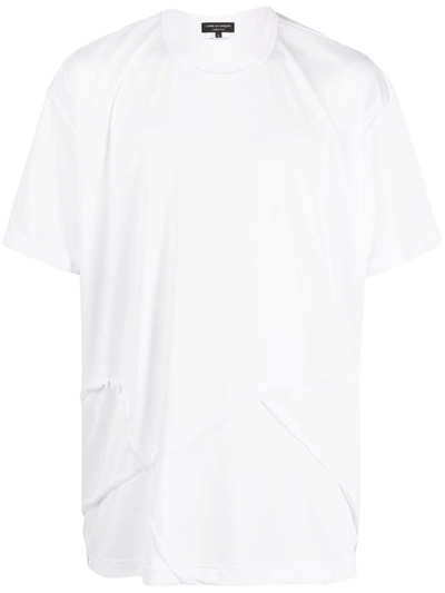 Shop Homme Plus Comme Des Garçons  T-shirt With Embroidery Detail In White