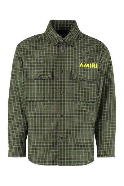 Shop Amiri Technical Fabric Overshirt In Green