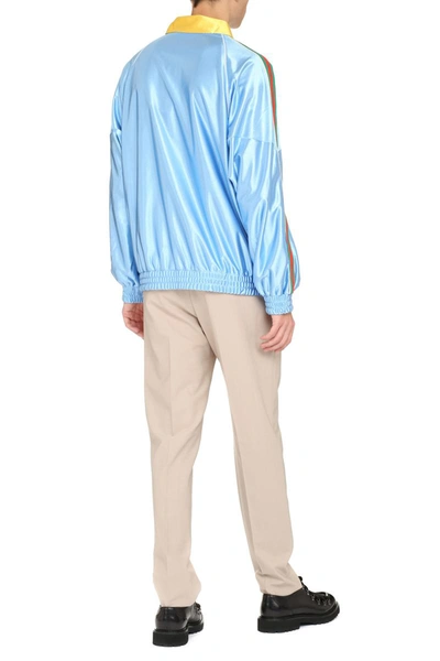 Shop Gucci Jersey Sweatshirt In Blue