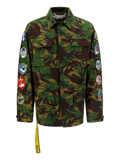Shop Off-white Jackets In Army Green