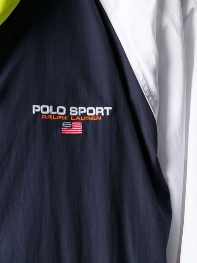 Shop Polo Ralph Lauren Polo Sport Logo Windbreaker In Blue