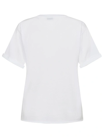 Shop Saint Laurent T-shirt In Cotone Bianca In White