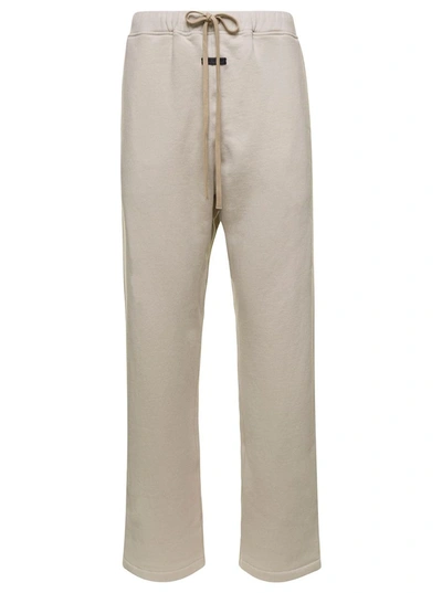 Shop Fear Of God Beige Relaxed Sweatpant With Drawstring In Cotton Man