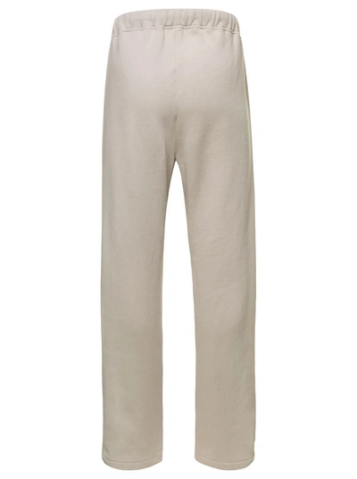Shop Fear Of God Beige Relaxed Sweatpant With Drawstring In Cotton Man