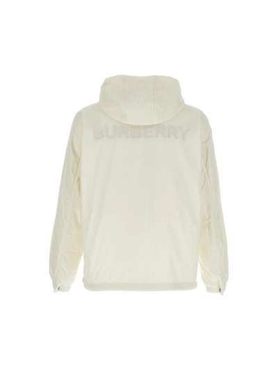 Shop Burberry 'stanford' Jacket In White