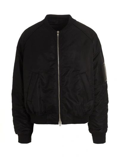 Juunj Multiple Front Pockets Bomber Jacket In Black
