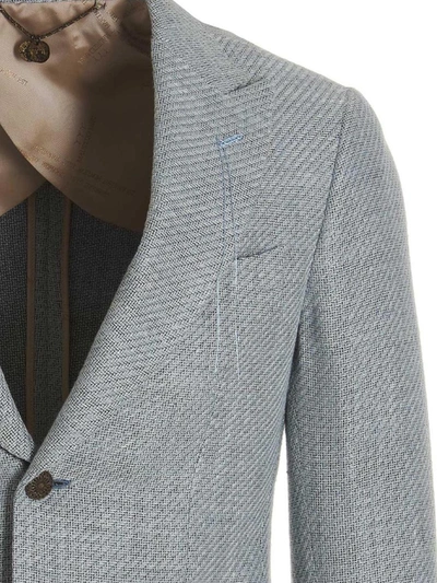 Shop Maurizio Miri 'keanu' Blazer Jacket In Light Blue