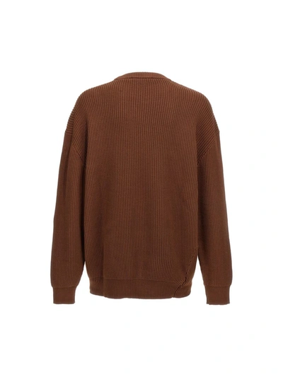 Shop Hed Mayner 'twisted' Sweater In Brown