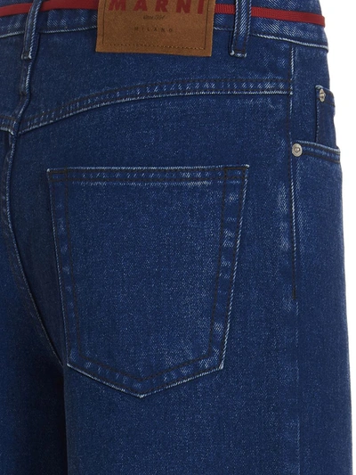 Shop Marni Wide Leg Jeans In Blue
