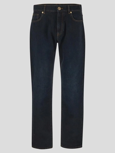 Shop Versace Jeans In <p> Jeans In Dark Blue Cotton