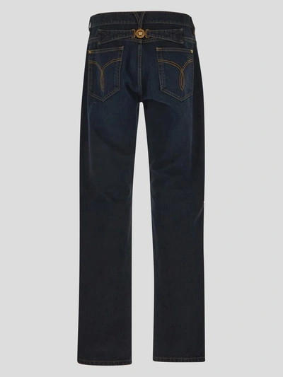 Shop Versace Jeans In <p> Jeans In Dark Blue Cotton