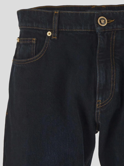 Shop Versace Jeans In <p> Jeans In Dark Blue Cotton
