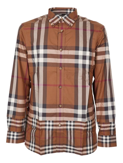 Shop Burberry Causton Shirt Clothing In Brown