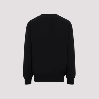 Shop Marcelo Burlon County Of Milan Crewneck Knitted Jumper Sweatshirt In Black