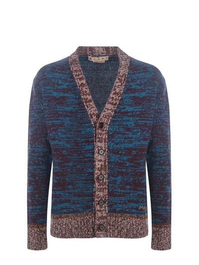 Shop Marni Cardigan In Blue