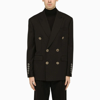 Shop Burberry Double-breasted Jacket In Black