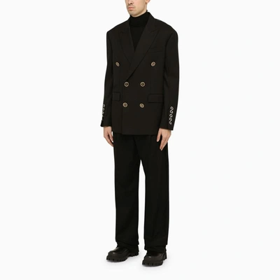 Shop Burberry Double-breasted Jacket In Black