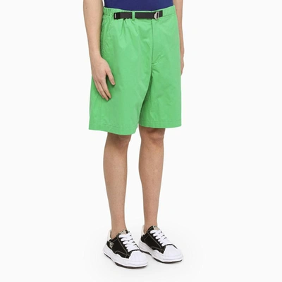 Shop Kenzo Belted Shorts In Green