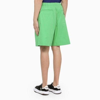 Shop Kenzo Belted Shorts In Green