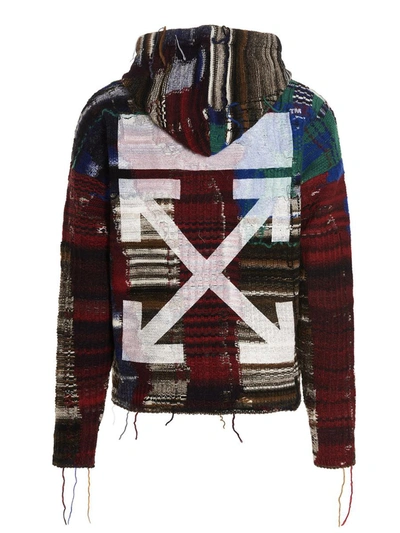 Shop Off-white 'arrow' Hooded Sweater In Multicolor