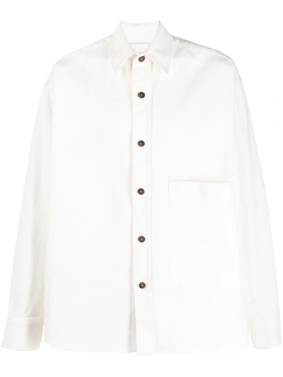 Shop Studio Nicholson Cotton Shirt In Beige