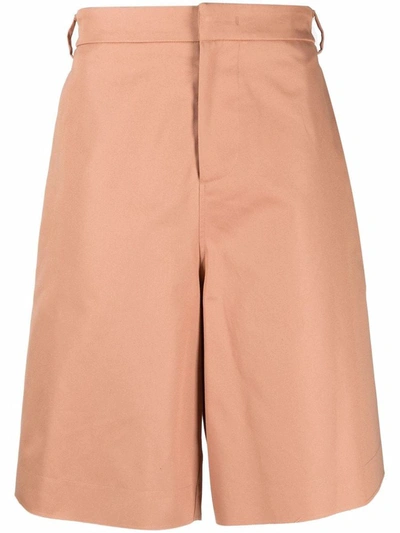 Shop 424 Bermuda Shorts In Cotton In Beige