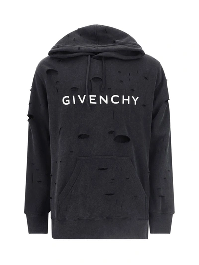 Shop Givenchy Sweatshirts In Faded Black