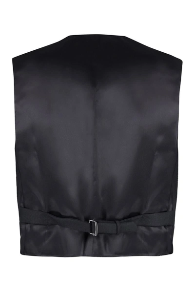 Shop Gucci Wool Vest In Black