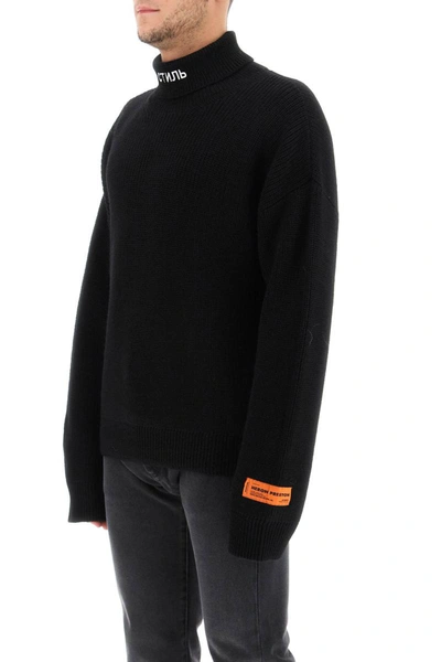 Shop Heron Preston Ctnmb Embroidery Sweater In Black