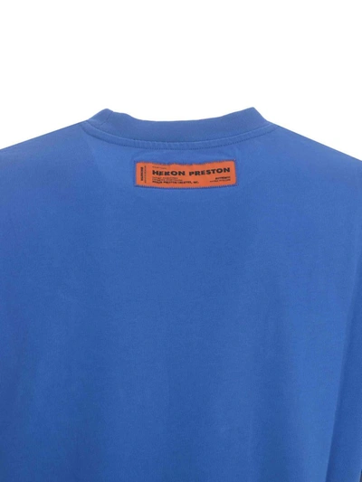 Shop Heron Preston T-shirts And Polos Blue