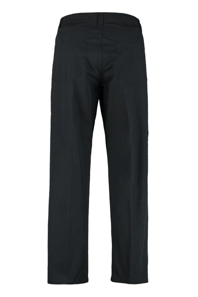 Shop Moncler Genius 5 Moncler Craig Green - Cotton-blend Straight-leg Trousers In Black
