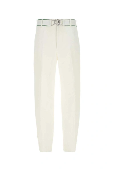 Shop Bottega Veneta Pants In White