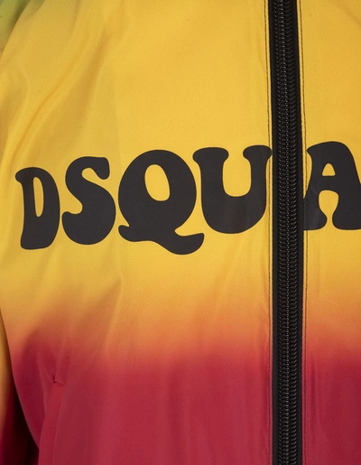 Shop Dsquared2 Classic Bomber Jacket In Multicolor Nylon In Multicolour